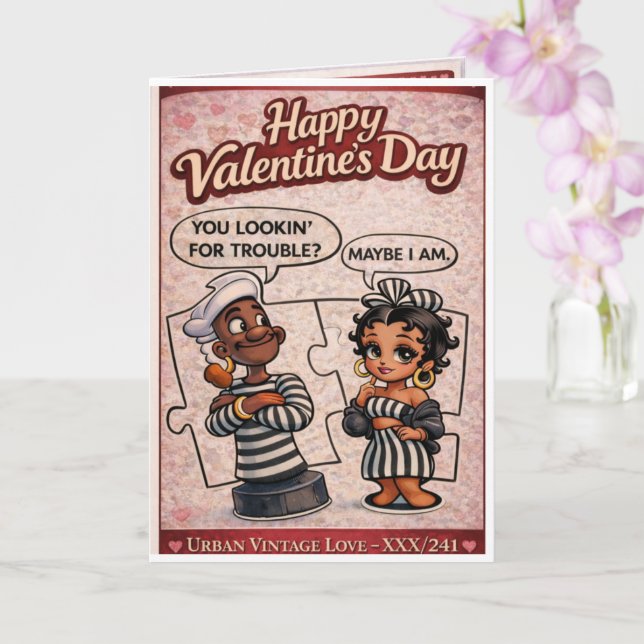Tarjeta divertida del Día de San Valentín de amor  (Orquídea)