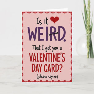 Tarjeta divertida del Día de San Valentín extraña