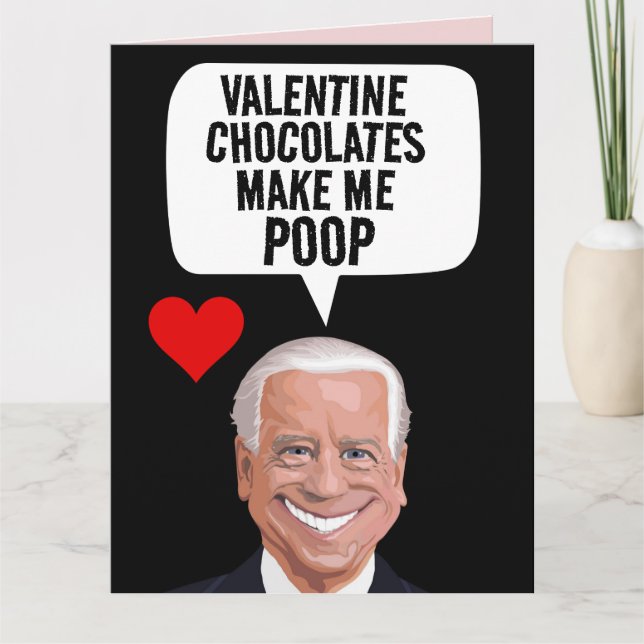 TARJETA DIVERTIDA DEL DÍA DE SAN VALENTÍN JOE BIDE (Anverso)