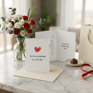Tarjeta divertida del día de San Valentín para alm