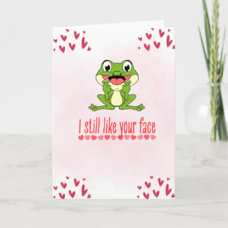 Tarjeta divertida del Día de San Valentín – Rana l
