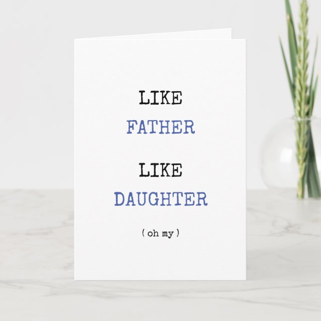 Tarjeta divertida del Día del Padre (Anverso)