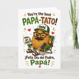 Tarjeta divertida del Día del Padre bilingüe Papá-