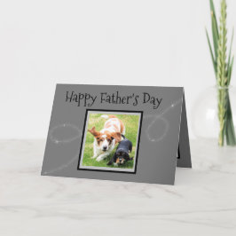 Tarjeta divertida del Día del Padre con adorables 