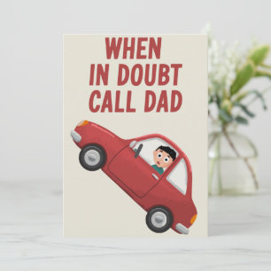 Tarjeta divertida del Día del Padre Cumpleaños Cua