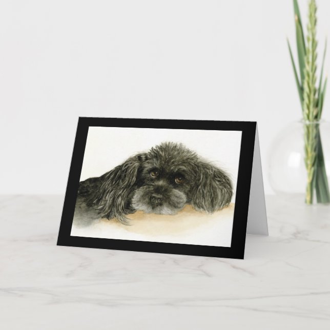 Tarjeta divertida del día del padre del perro cani (Anverso)