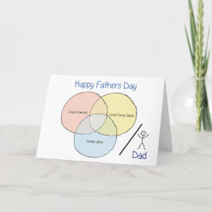 Tarjeta divertida del día del padre - fuera del ve