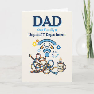 Tarjeta divertida del Día del Padre para el Depart