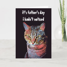 Tarjeta divertida del Día del Padre para gato