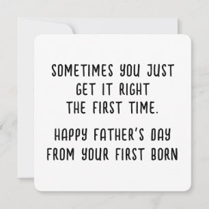 Tarjeta divertida del Día del Padre para hijo o hi