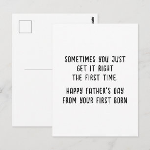 Tarjeta divertida del Día del Padre para hijo o hi