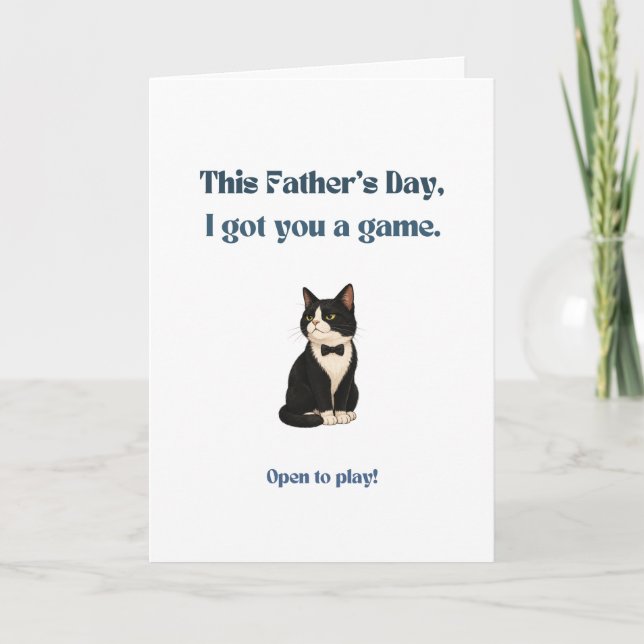 Tarjeta divertida del Día del Padre para padres de (Anverso)