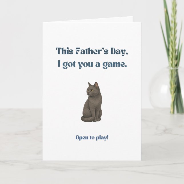 Tarjeta divertida del Día del Padre para padres de (Anverso)