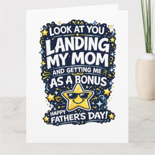 Tarjeta divertida del Día del Padre para papá de h