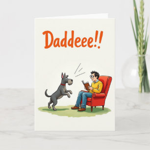 Tarjeta divertida del Día del Padre para papá quer