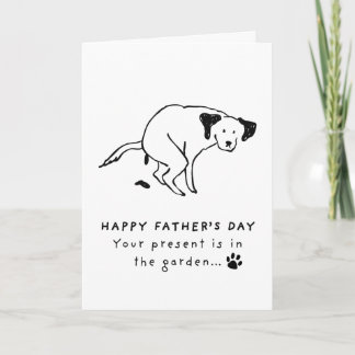 Tarjeta divertida del Día del Padre para perro | R