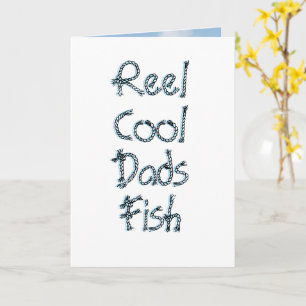 Tarjeta divertida del Día del Padre para pescadore