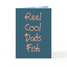 Tarjeta divertida del Día del Padre para pescadore