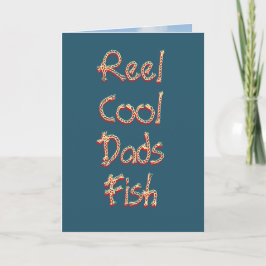 Tarjeta divertida del Día del Padre para pescadore