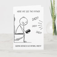 Tarjeta divertida del Día del Padre – Su hábitat n