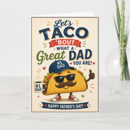 Tarjeta divertida del Día del Padre: 'Taco gracios