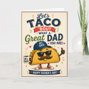 Tarjeta divertida del Día del Padre: 'Taco gracios