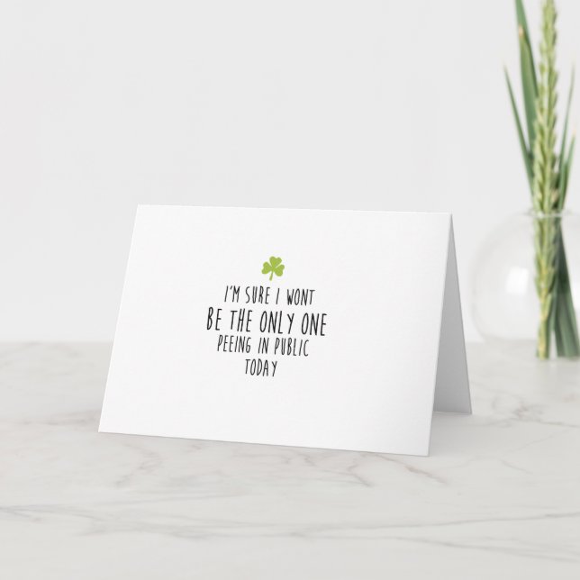 Tarjeta divertida del día del St. Patricks (Anverso)