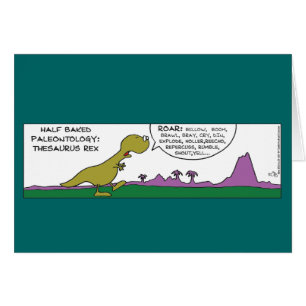 Tarjeta divertida del dinosaurio