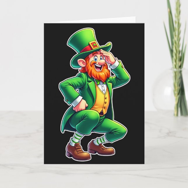 Tarjeta Divertida del Duende Rayado (Anverso)