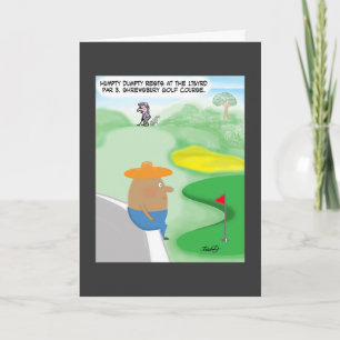 Tarjeta divertida del golf