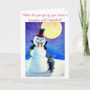 Tarjeta divertida del invierno del navidad de