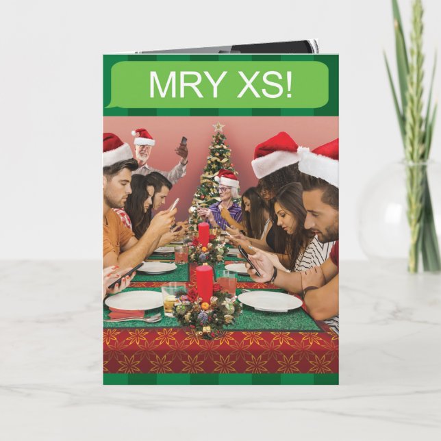 Tarjeta divertida del navidad de Texting del día (Anverso)