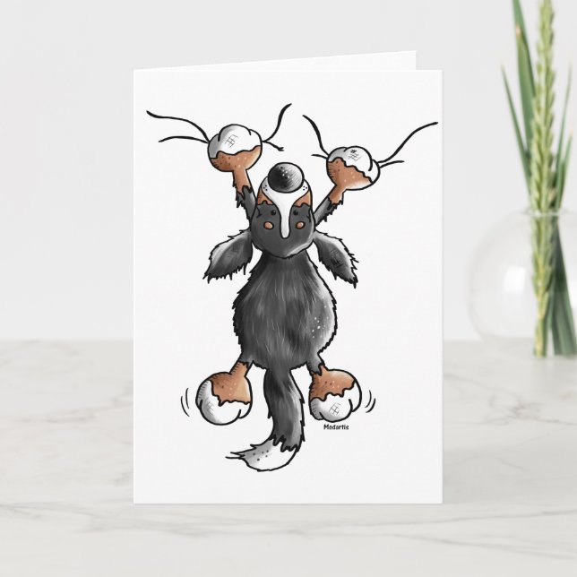 Tarjeta divertida del perro de montaña de Bernese (Anverso)