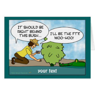 Tarjeta divertida del personalizable de Geocaching