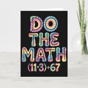 Tarjeta Divertida ecuación matemática escolar de 100 días