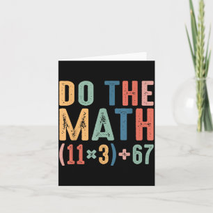 Tarjeta Divertida ecuación matemática escolar de 100 días 