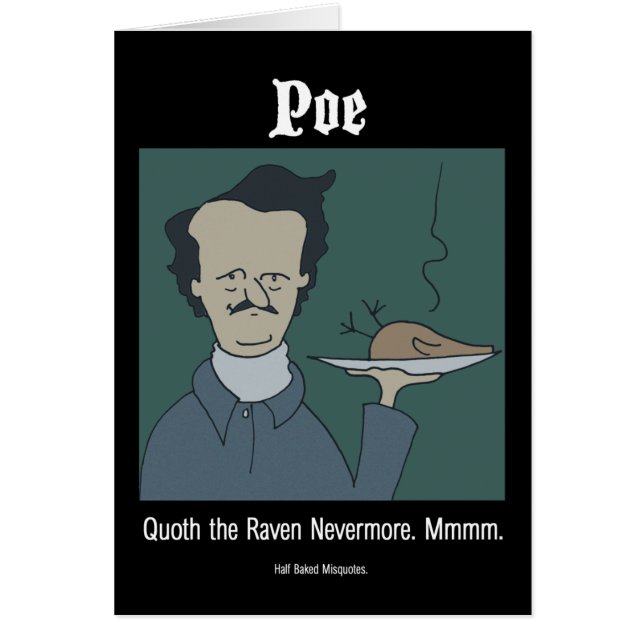 Tarjeta divertida - Edgar Allan Poe (Frente)