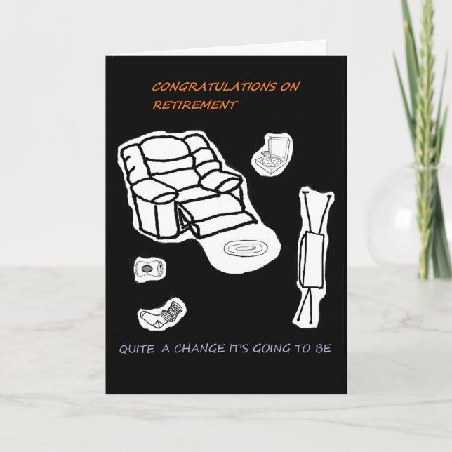 Tarjeta divertida en el retiro y la redundancia (Anverso)