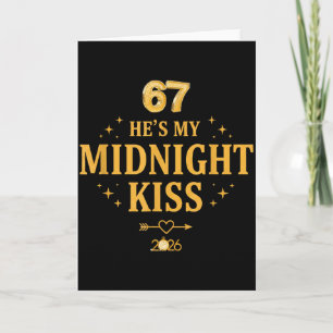 Tarjeta Divertida es mi pareja del beso de medianoche Noch