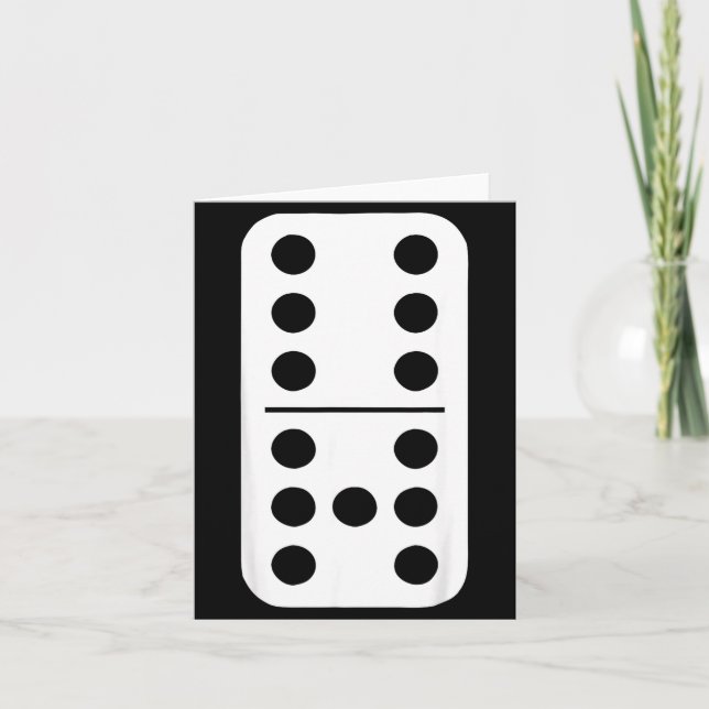 Tarjeta Divertida Estrategia de Juego de Dominó Seis Siete (Anverso)