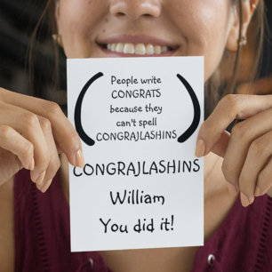 Tarjeta Divertida Felicitaciones Personalizadas Congrats H