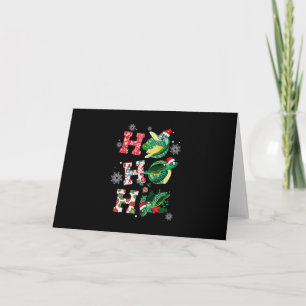 Tarjeta Divertida Feliz Navidad HO HO HO Tortuga Santa