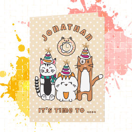 Tarjeta Divertida fiesta de cumpleaños de un Personalizado