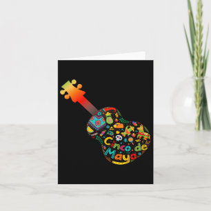 Tarjeta Divertida fiesta de guitarra del Cinco De Mayo Mex