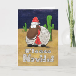 Tarjeta divertida Fleece Navidad Personalizado She