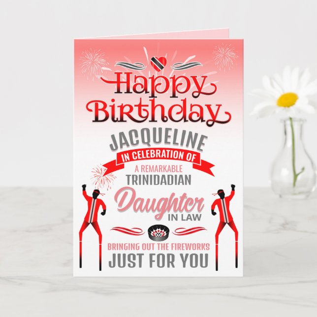 Tarjeta DIVERTIDA HIJA TRINITENSE en cumpleaños de la ley (Planta pequeña)