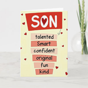 Tarjeta Divertida Hijo Orgulloso Talentoso