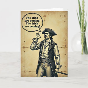Tarjeta Divertida Los Irlandeses Están Llegando