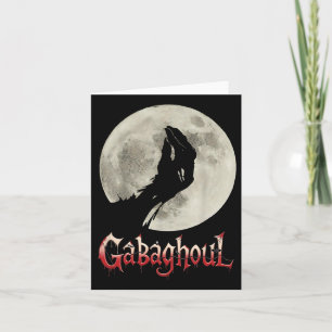 Tarjeta Divertida luna Gabagool Halloween