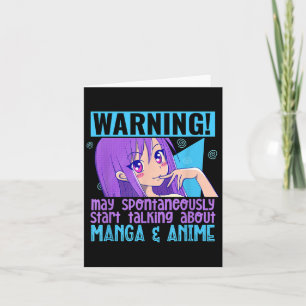 Tarjeta Divertida Manga Anime Lover Otaku Weeb Cita Anime 